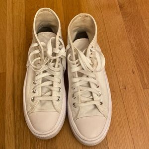 White platform converse